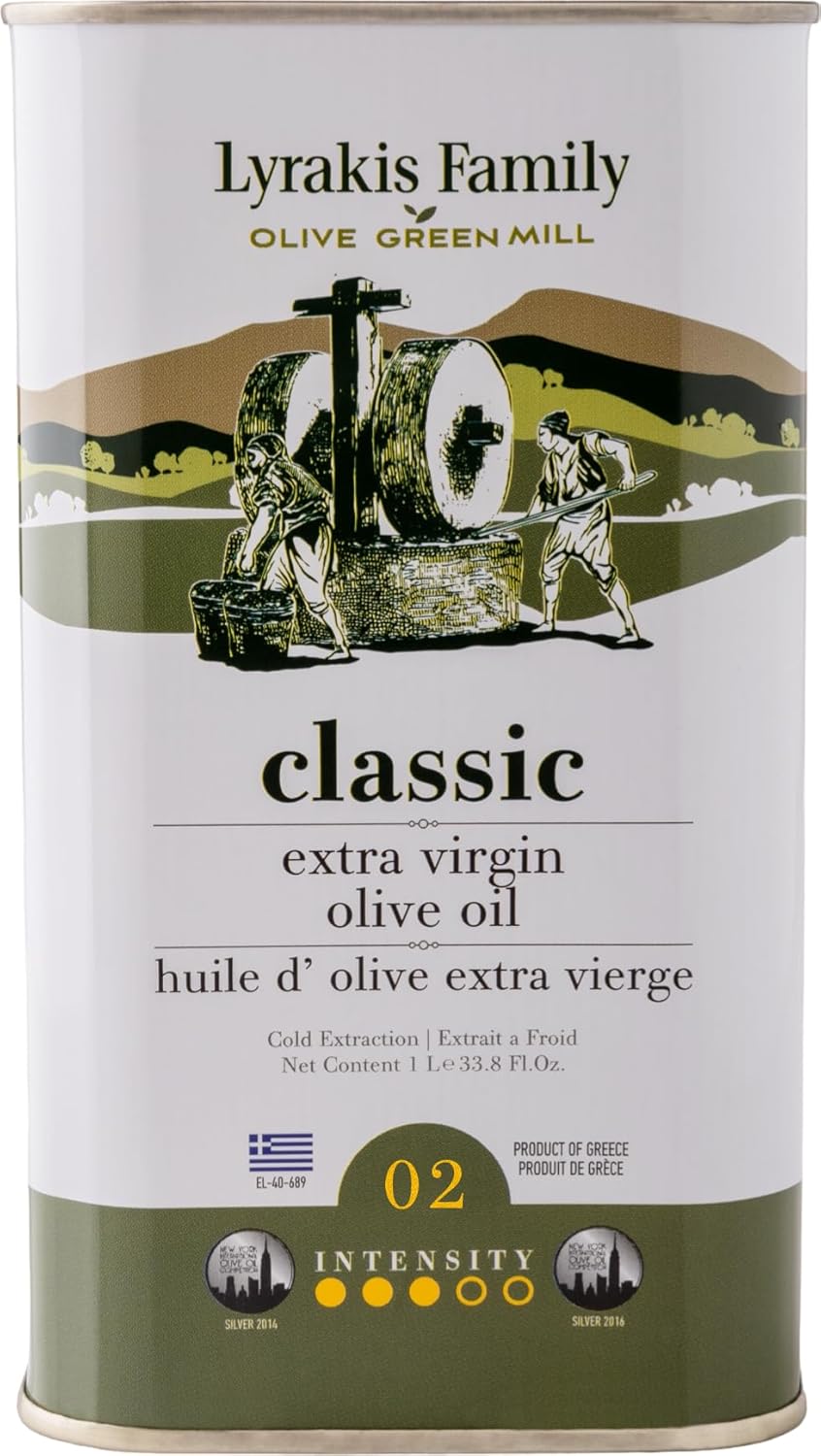 Lyrakis Family Olive Oil 3L – Greek Extra Virgin, Premium First Cold Pressed, High Polyphenols, Handpicked Olives, New Harvest, Fresh Juice From Crete – Since 1975