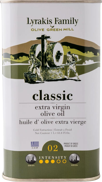 Lyrakis Family Olive Oil 3L – Greek Extra Virgin, Premium First Cold Pressed, High Polyphenols, Handpicked Olives, New Harvest, Fresh Juice From Crete – Since 1975