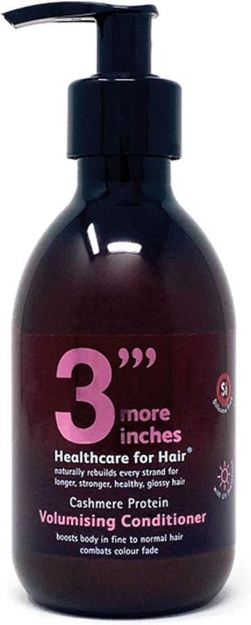 3'''More Inches Cashmere Protein Volumising Conditioner 250Ml - For Fine To Medium Hair - Repair And Strengthen - Thickening And Added Volume - With Citrus Fruit And Coconut Extract - Silicone Free