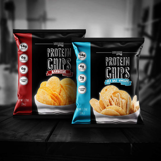 Protein Chips, 14G Protein, 3G-4G Net Carbs, Gluten Free, Keto Snacks, Low Carb Snacks, Protein Crisps, Keto-Friendly, Made In Usa (Barbecue & Sea Salt Vinegar, 6 Pack)