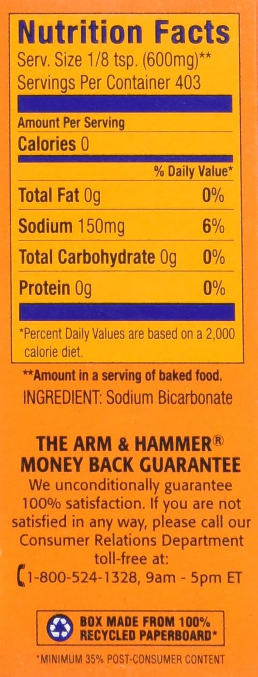 Arm And Hammer Baking Soda - Baking Powder, Baking Soda For Cleaning, Pure Baking Soda