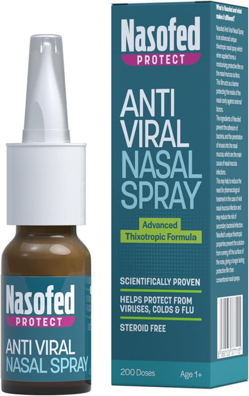 Nasofed Anti Viral Nasal Spray. Helps Protect From Viruses, Colds & Flu. 4 Hours Protection With Each Application. Steroid Free. 3 X 10 Ml