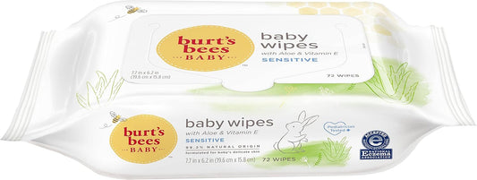 Burt'S Bees Baby Chlorine-Free Wipes, 72 Count (Pack Of 1) - Packaging May Vary