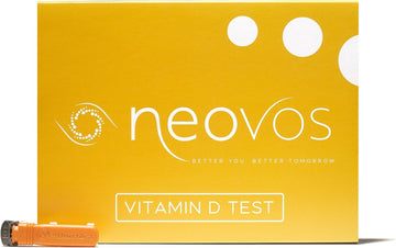 Neovos Vitamin D Test Kit - 100% Accurate Test Of Vitamin D Levels With Just Few Blood Drops | Blood Test Kit With Fully Diagnosed Lab Report | All Necessary Equipments For Home Test | Uk Manufactured