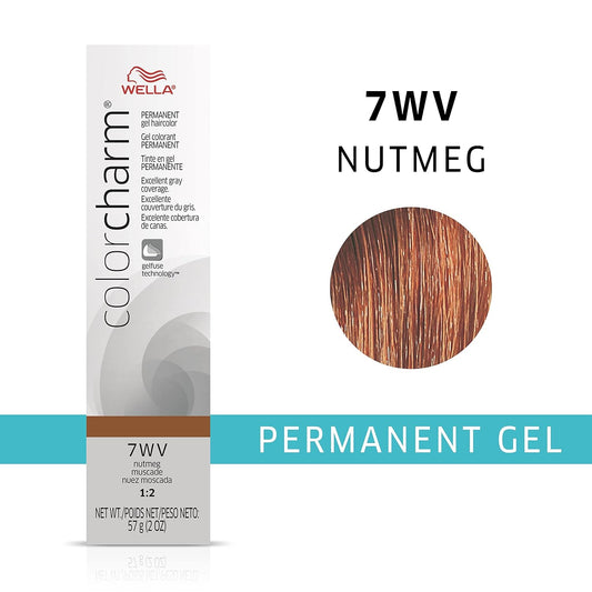 Colorcharm Permanent Gel, Hair Color For Gray Coverage, 7Wv Nutmeg