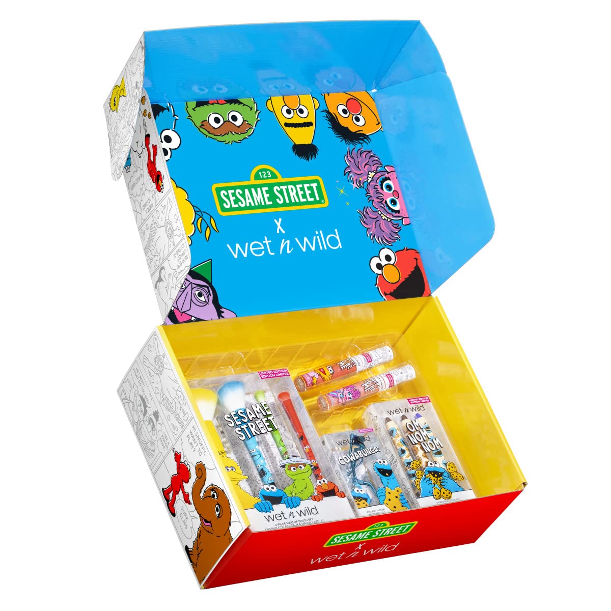 wet n wild Sesame Street Limited Edition PR Box - Makeup Set with Versatile Brushes, Vibrant Buildable & Blendable Palettes & Lip Glosses for Unique Looks, Cruelty-Free & Vegan : Beauty & Personal Care