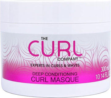 The Curl Company Deep Conditioning Curl Masque (300 Ml) - Deeply Nourishes Dry Damaged Curls, Ideal For Waves, Curls And Coils, Professionally Formulated With Curplex And Nourishing Moringa Oil