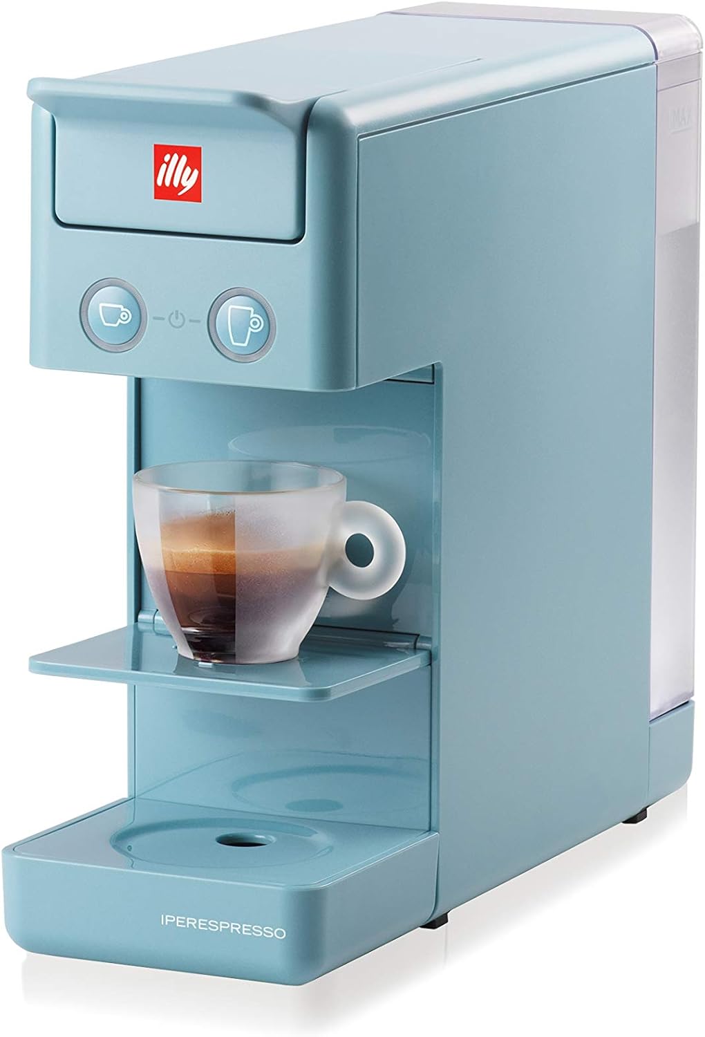 Illy Y3.3 Espresso Machine, Single Serve Coffee Machine For Iperespresso Capsules, Single Cup Espresso Maker, 19Bar (Cape Town Blue)