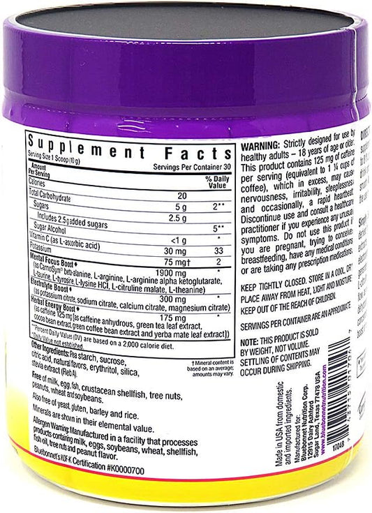 Bluebonnet Nutrition Simply Energy Powder - No Artificial Colors, Flav