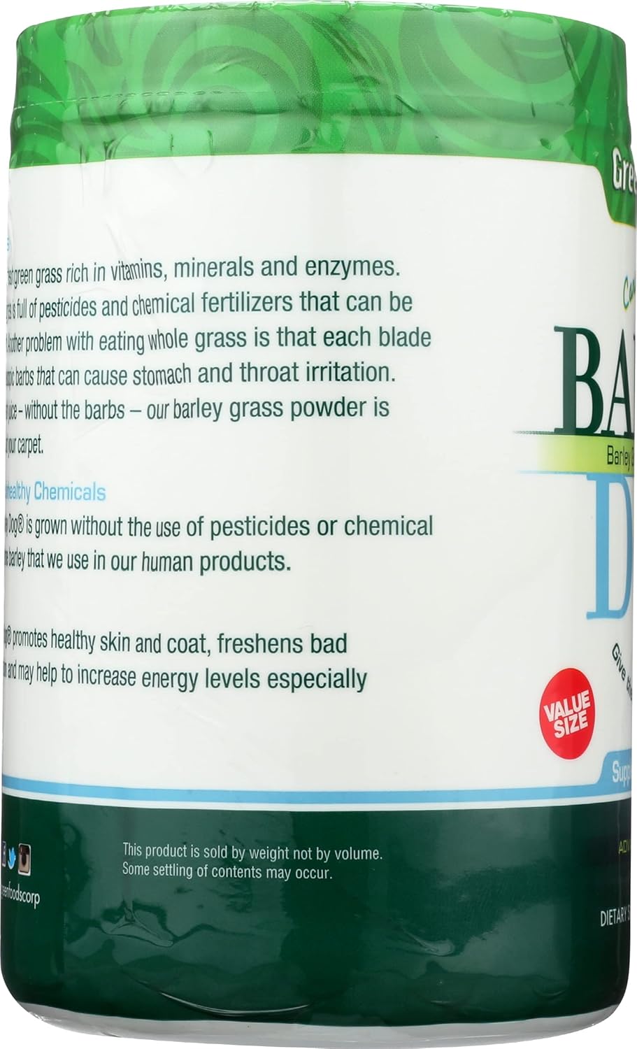 Green Foods Corporation Barley Dog Canine Formula, 11Oz : Pet Supplies