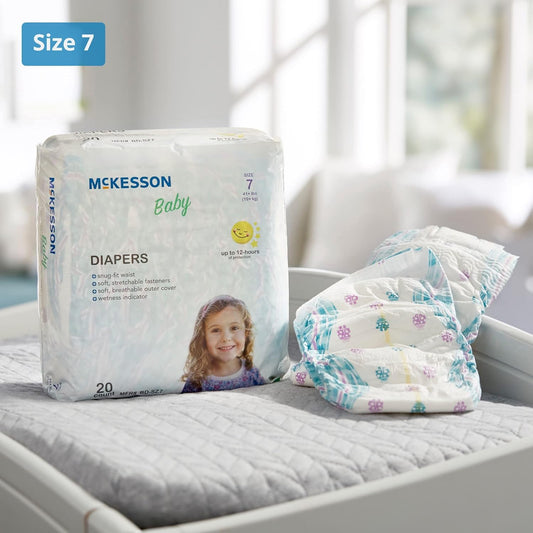 McKesson Baby Diaper Size 7, Over 41 lbs. BD-SZ7, 20 Ct