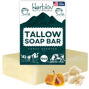 Beef Tallow Soap Bar – All Natural Grass Fed Tallow Soap Unscented – Moisturizing Face & Body Wash Great For Eczema, Dry, Itchy, Sensitive Skin – Handcrafted Bath Soap For Adults, Kids, Made In Usa