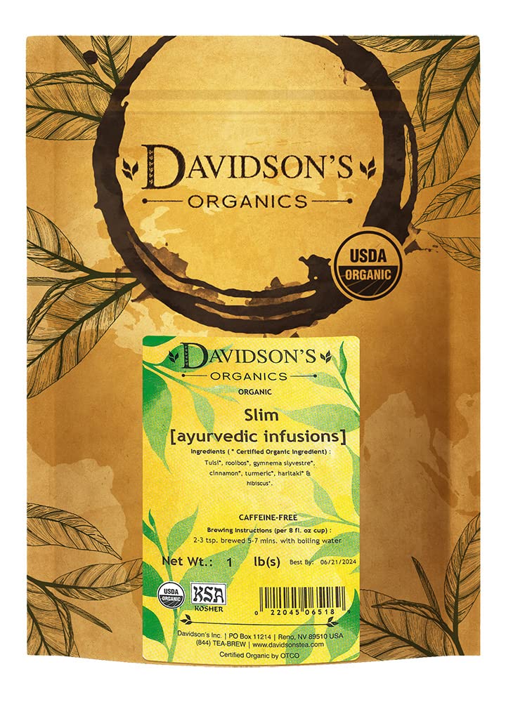 Davidson'S Organics, Ayurvedic Infusions, Slim, Loose Leaf Tea, 16-Ounce Bag