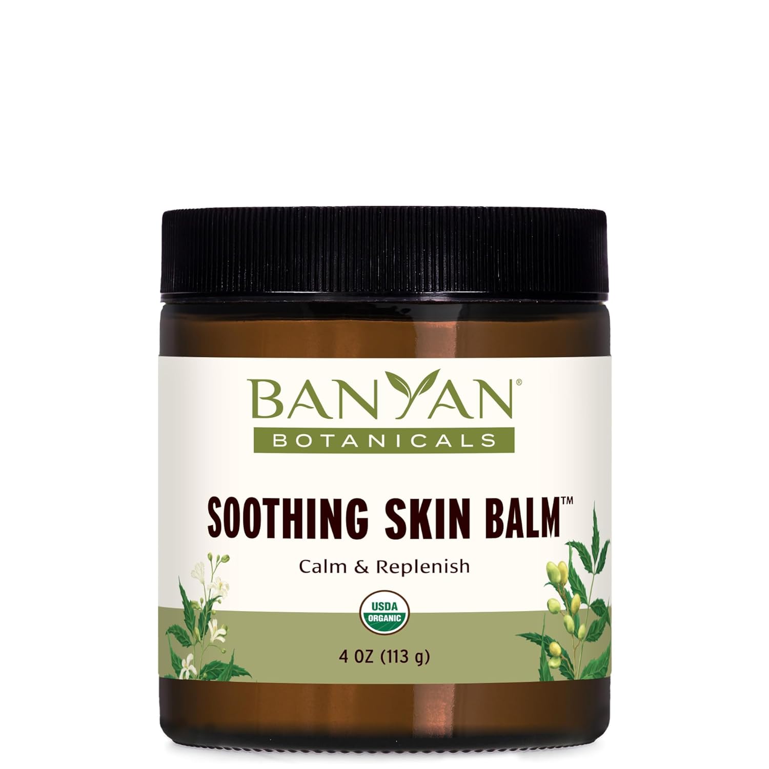 Banyan Botanicals Soothing Skin Balm ? Organic Herbal Skin Care Salve with Neem Leaf and Vetiver ? Cooling and Soothing Balm For Natural Skin Health ? 4 oz ? Non GMO Sustainably Sourced Petroleum Free