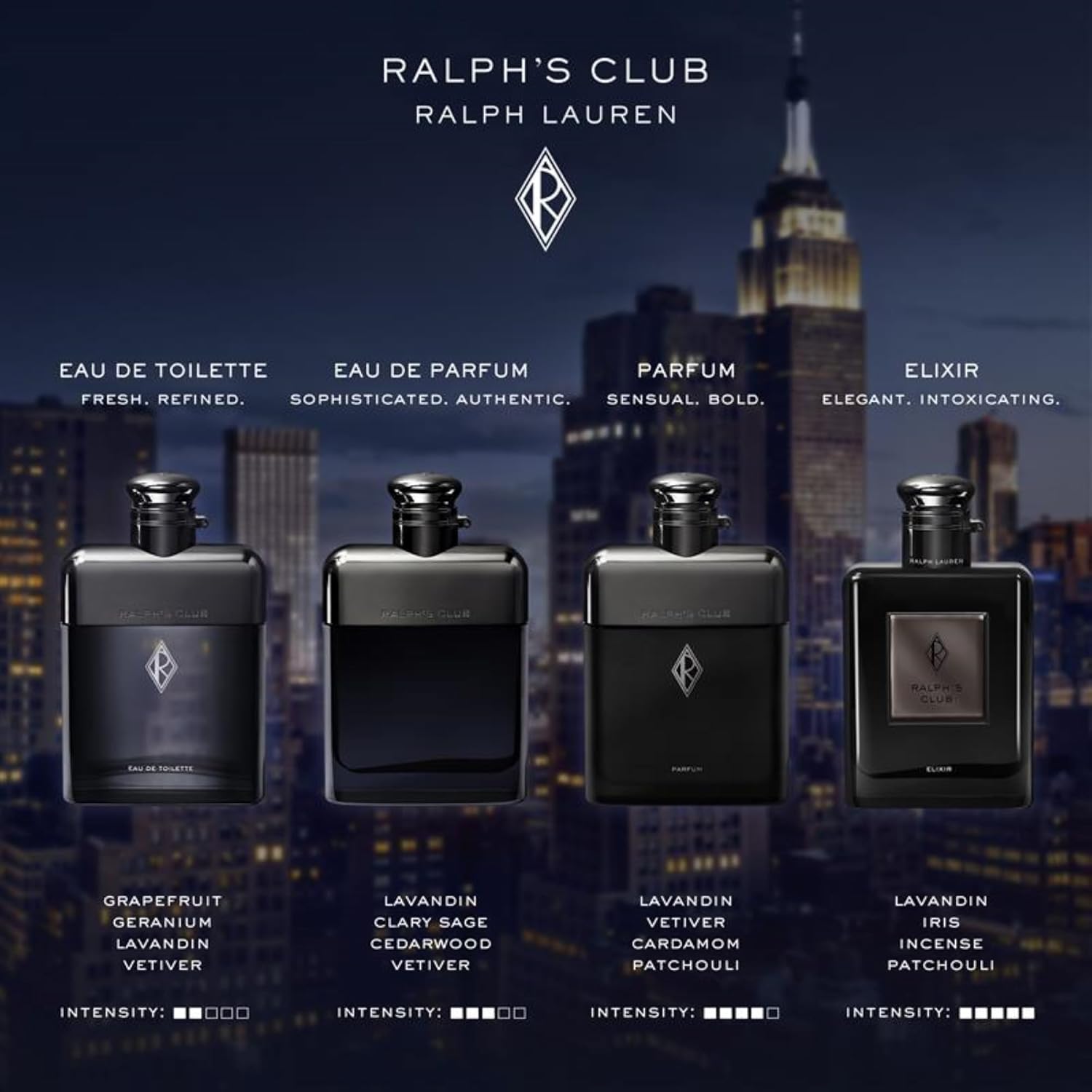 Ralph Lauren - Ralph's Club - Eau de Toilette - Men's Cologne Refill - Woody & Aromatic - With Grapefruit, Lavandin, & Patchouli - Intense Fragrance - 5.1 Fl Oz : Beauty & Personal Care