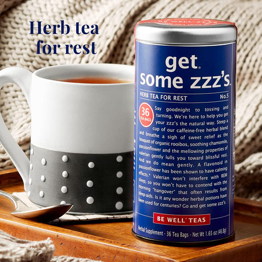 The Republic Of Tea, Get Some Zzz’S – No. 5 Herb Tea For Rest, No Caffeine, 36 Tea Bags