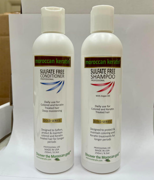 Gold Series Brazilian Keratin Hair Treatment Blowout Smoothing Straightening Hair Professional Salon Grade Long Lasting Natural Organic Results (Large 4 Pc Set)