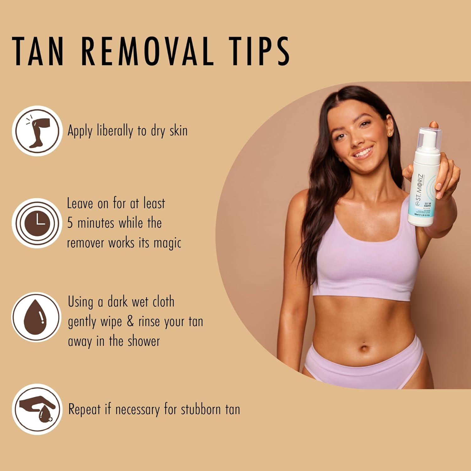 St Moriz Professional Self-Tan Remover Foam | Removes Old Fake Tan in 5 Minutes | With Aloe Vera to Hydrate & Moisturise the Skin | Rapid Fake Tan Remover | 100ml : Amazon.co.uk: Pet Supplies