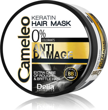 Cameleo - Keratin Shampoo – For Damaged, Dry, Brittle Hair - Excellent Repair Treatment & Care With Biomimetic Keratin & Argan Oil - Thermo Protect - Salt & Paraben Free - 250Ml