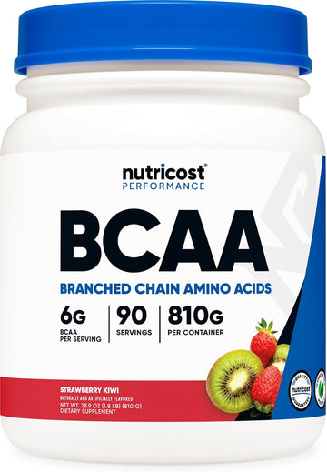 Nutricost Bcaa Powder (Strawberry Kiwi, 90 Servings) - Optimal 2:1:1 Ratio