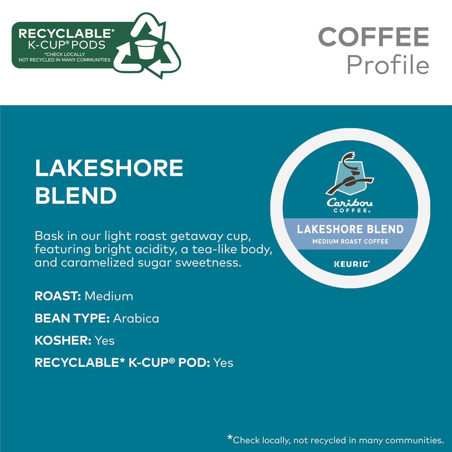 Caribou Coffee Single Serve Keurig K-Cup Pod Variety Pack, Light, Medium, And Dark Roast Coffees, 40-Count Box