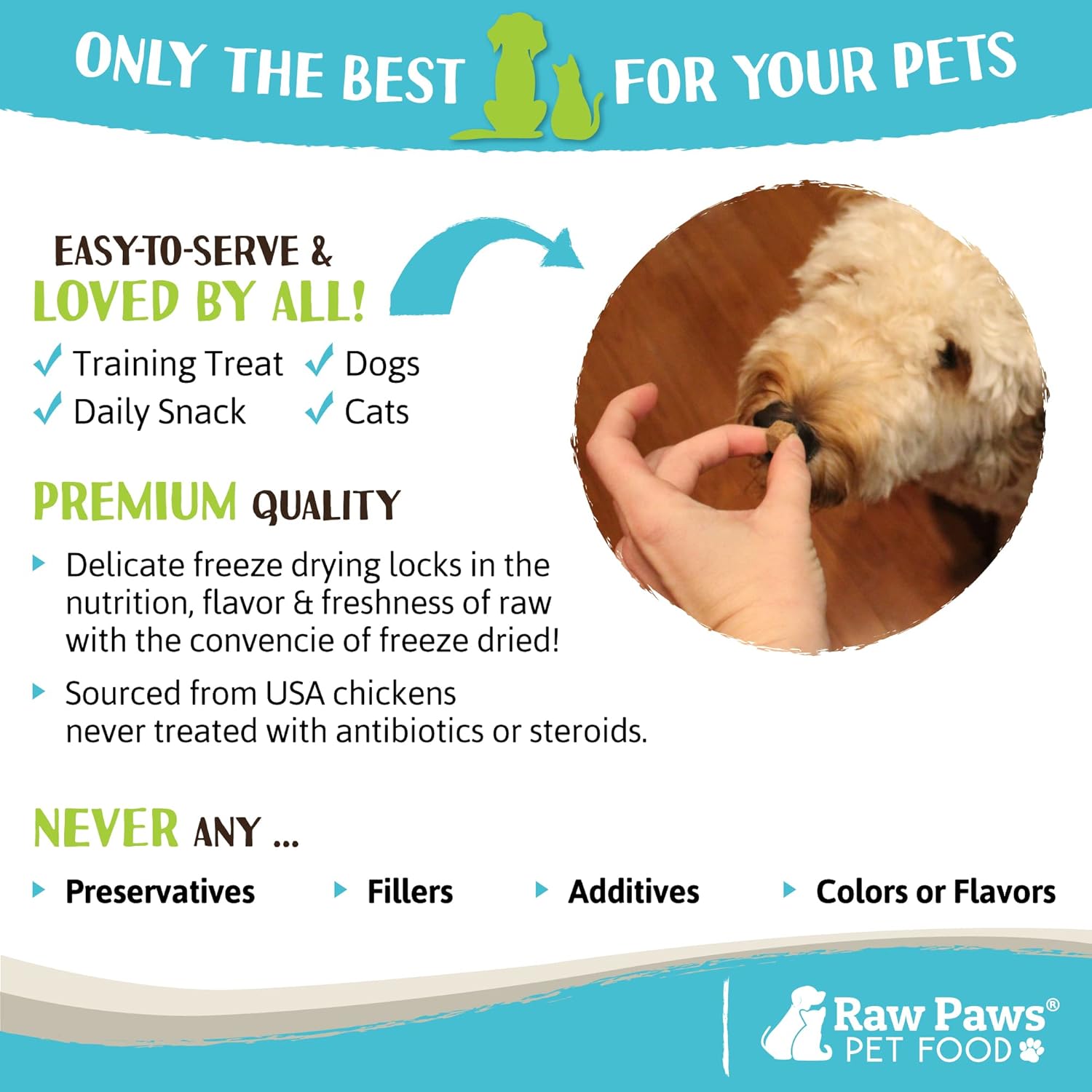 Raw Paws Freeze Dried Chicken Liver Dog Treats & Cats Treats, 4-oz - Made in USA - Freeze Dried Liver Treats for Dogs - Dog Liver Treats - Freeze Dried Liver for Dogs - Dried Liver Dog Treats : Pet Supplies