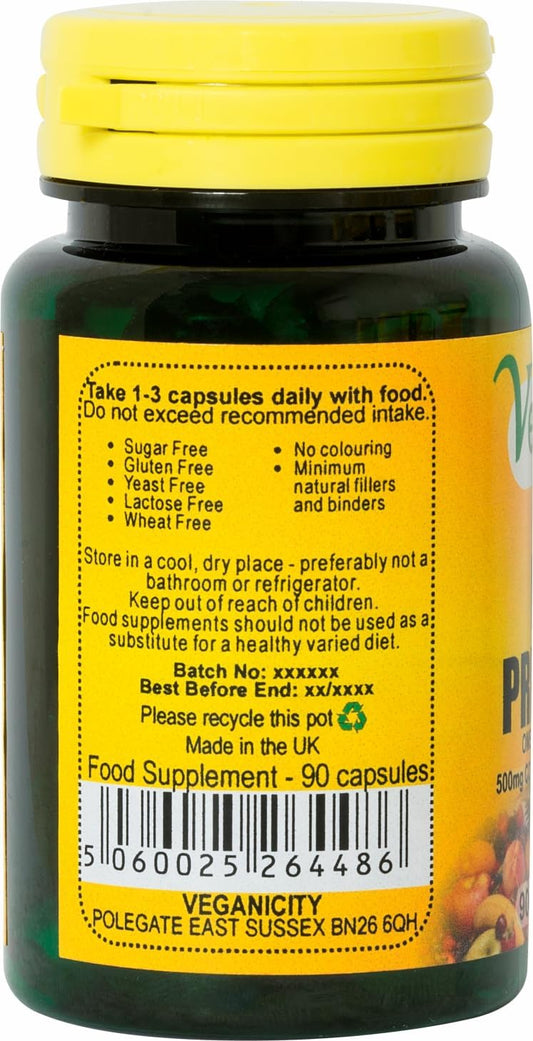Veganicity Evening Primrose Oil 500Mg (10% Gla) : Omega-6 Plant Supplement : 90 Vegan Capsules, In A Planet-Friendly 99% Recycled Pot