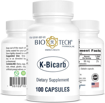 Bio-Tech Pharmacal Potassium Dietary Supplement (K-Bicarb, 100 Count)