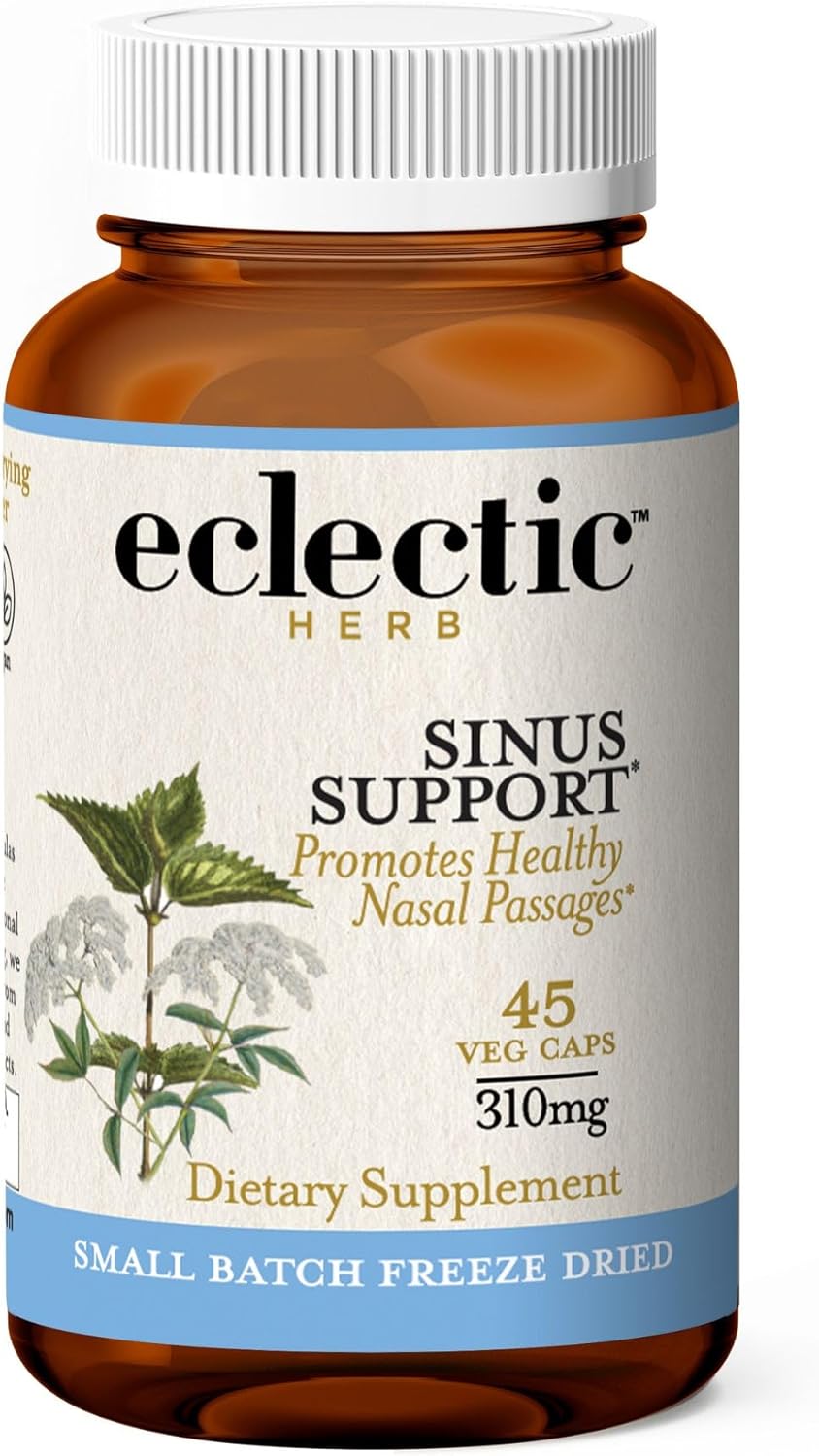 ECLECTIC INSTITUTE Sinus Support | 45 CT (310 mg) | Freeze Dried Fresh for Peak Plant Power