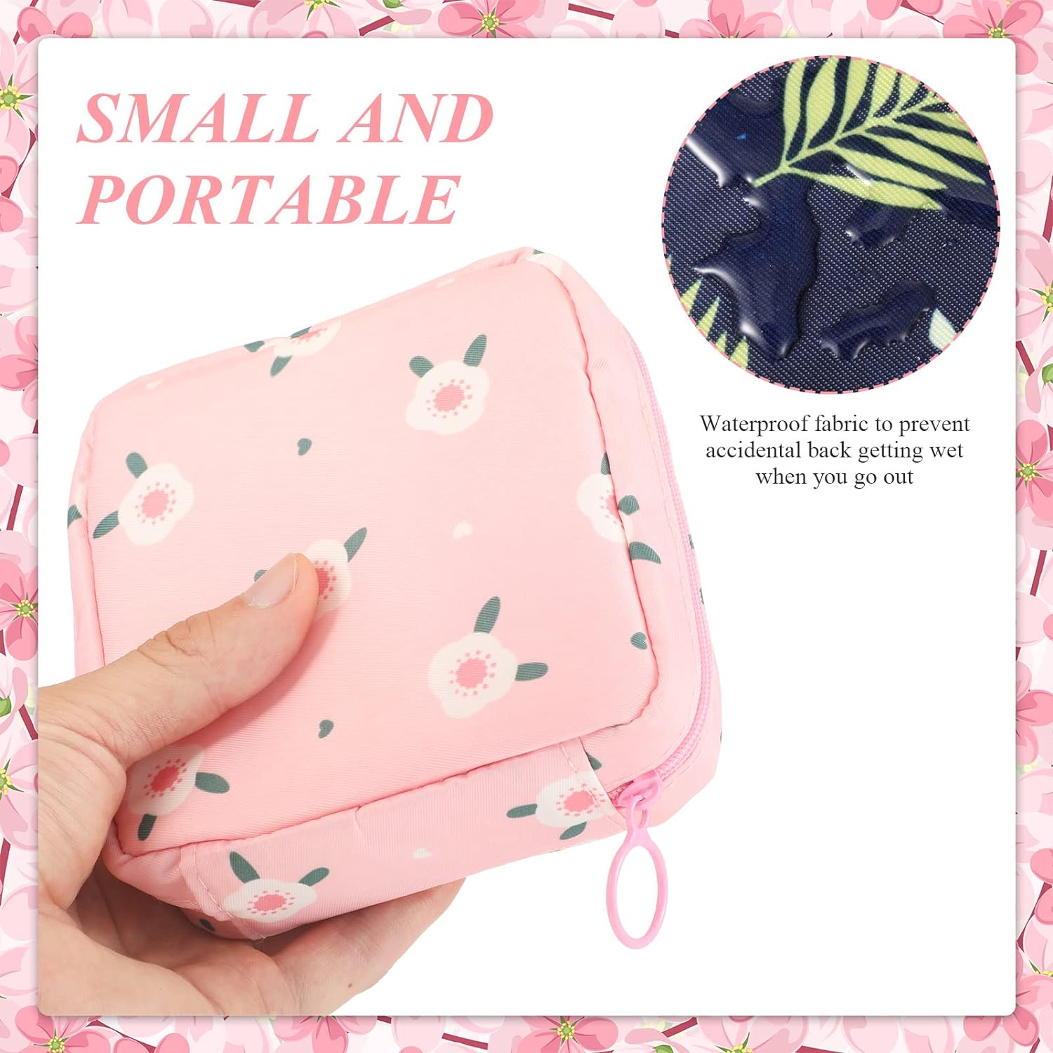 Shappy 4 Pieces Sanitary Napkin Bag Period Pad Pouch Period Holder Bag Kit Portable Tampon Pouches Zipper Bags for Menstruation Period Teen Girls Women Feminine Ladies : Health & Household