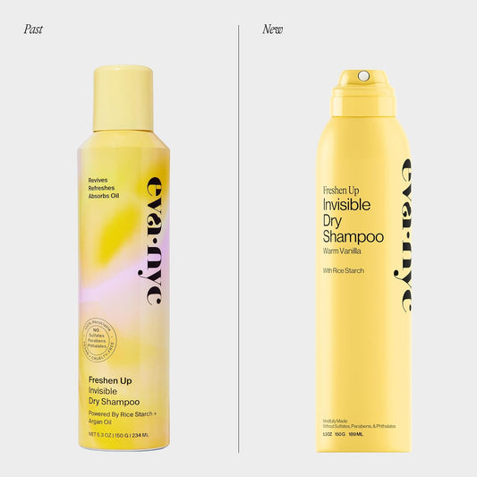 Eva Nyc Freshen Up Invisible Dry Shampoo, Cleansing For Women Of All Hair Types, Non Toxic With Argan Oil & Rice Starch, Gmo-Free, Leaves No White Residue, 5.3 Oz