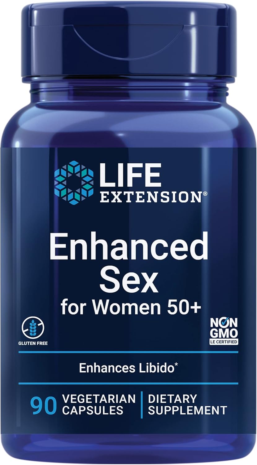 Life Extension Enhanced Sex For Women 50+ - Female Sexual Health Supplement With Maca Extract For Menopausal Discomforts & Vaginal Dryness Relief - Gluten Free, Non-Gmo - 90 Vegetarian Capsules