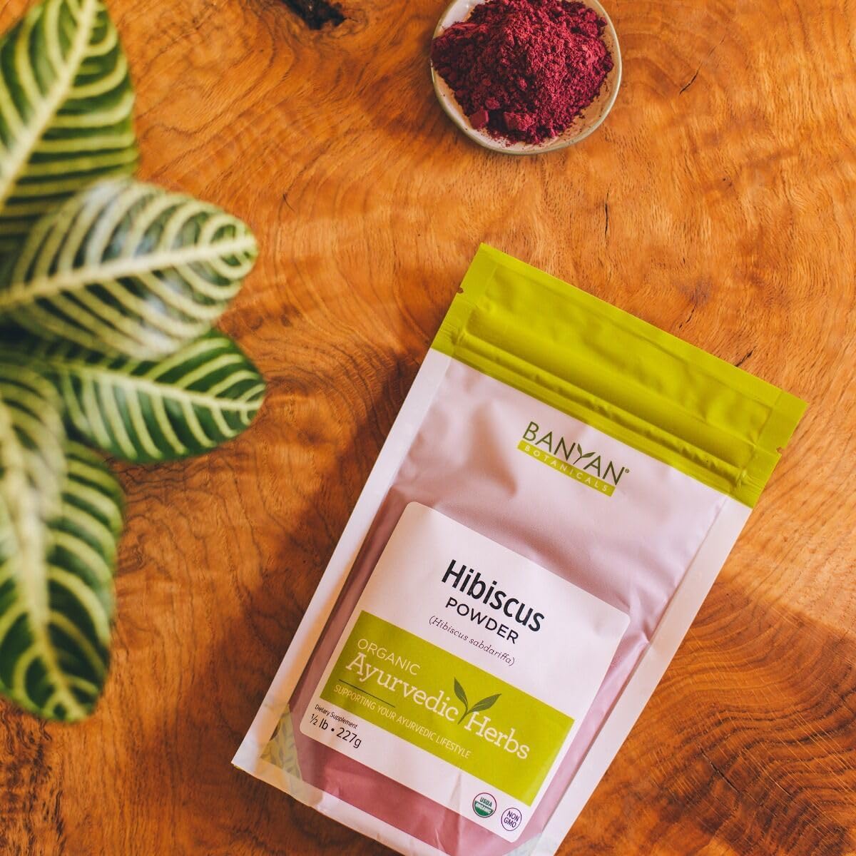 Banyan Botanicals Hibiscus Flower Powder 1 lb - USDA Organic - Hibiscus sabdariffa - for Hair, Skin, & Women's Health* : Health & Household