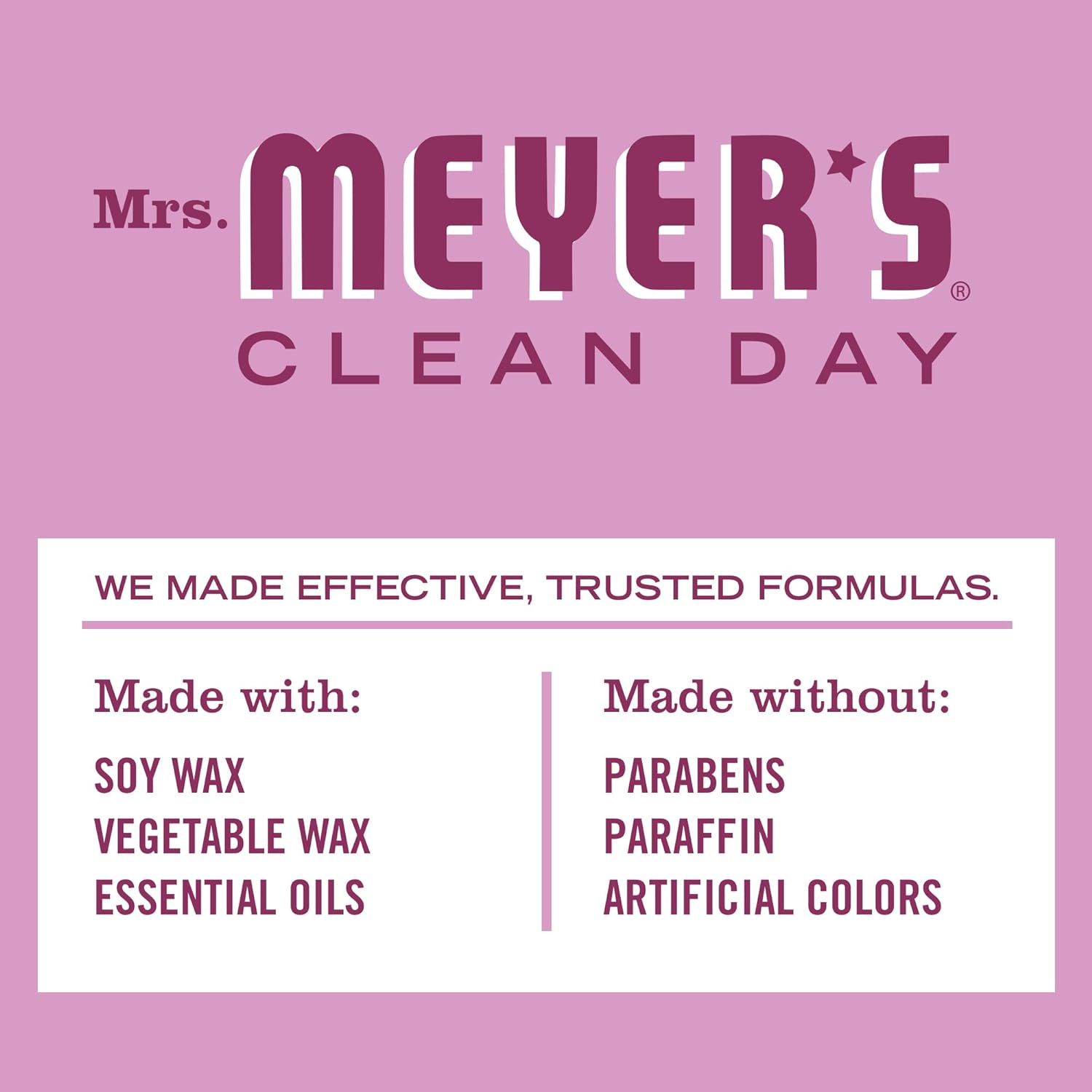 MRS. MEYER'S CLEAN DAY Soy Tin Candle, 12 Hour Burn Time, Made with Soy Wax and Essential Oils, Peony, 2.9 Oz : Home & Kitchen