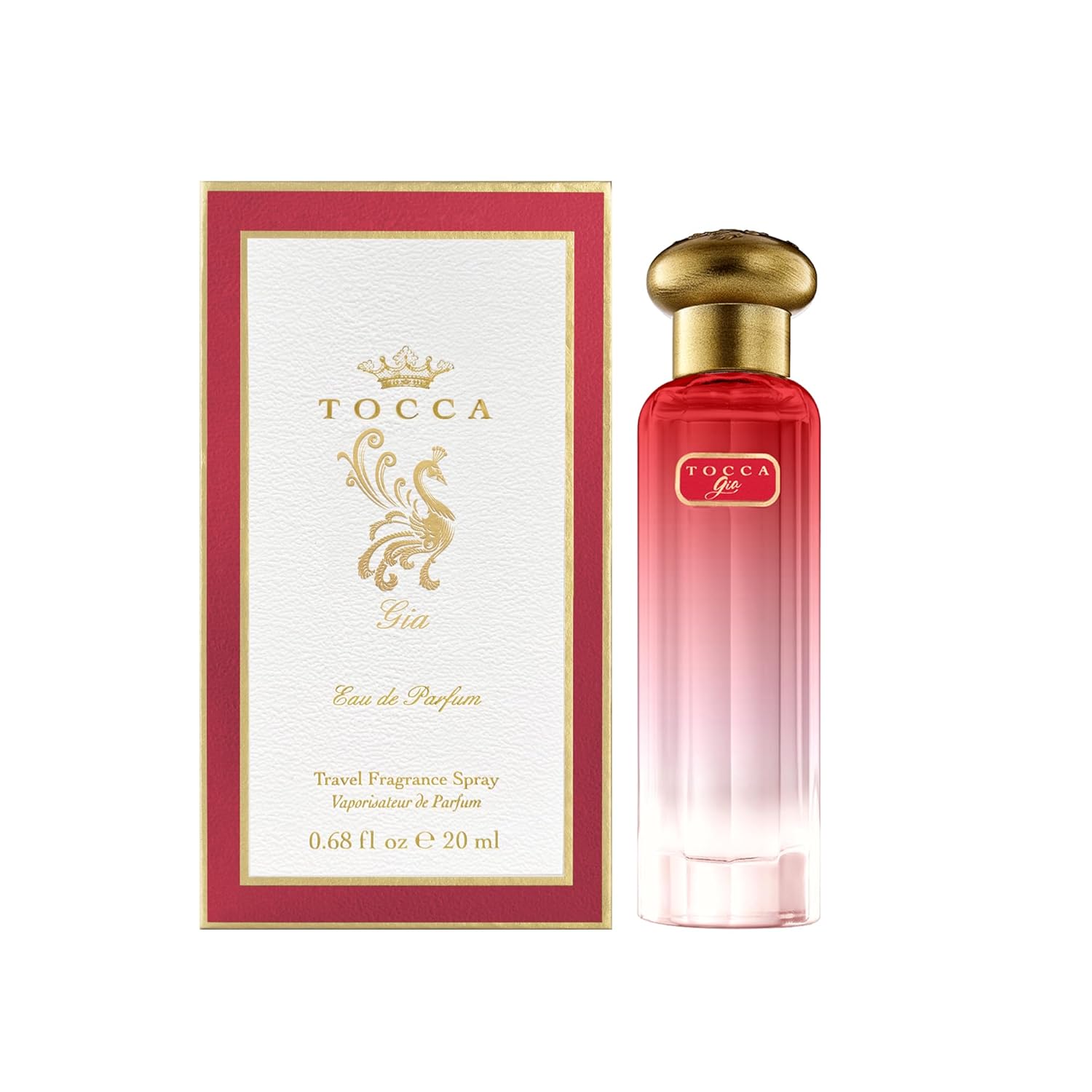 Tocca Women'S Perfume, Gia Fragrance, 0.68 Oz (20 Ml) - Warm Floral, Pink Peppercorn, Tangerine, Turkish Rose - Hand-Finished Bottle