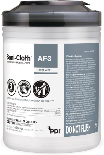 Sani-Cloth Af3 Surface Disinfectant Cleaner Wipe Canister Mild Scent 160 Ct P13872