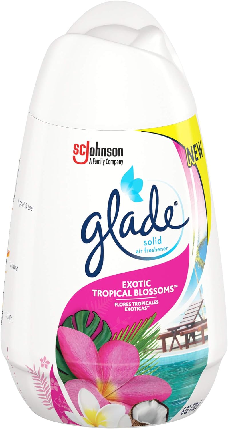 Glade Solid Air Freshener, Deodorizer for Home and Bathroom, Exotic Tropical Blossoms, 6 Oz, Pack of 12 : Health & Household