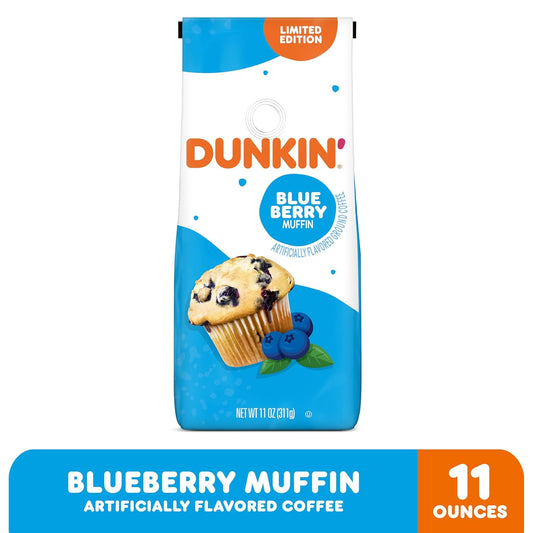 Dunkin' Blueberry Muffin Flavored Ground Coffee, 11 Ounce