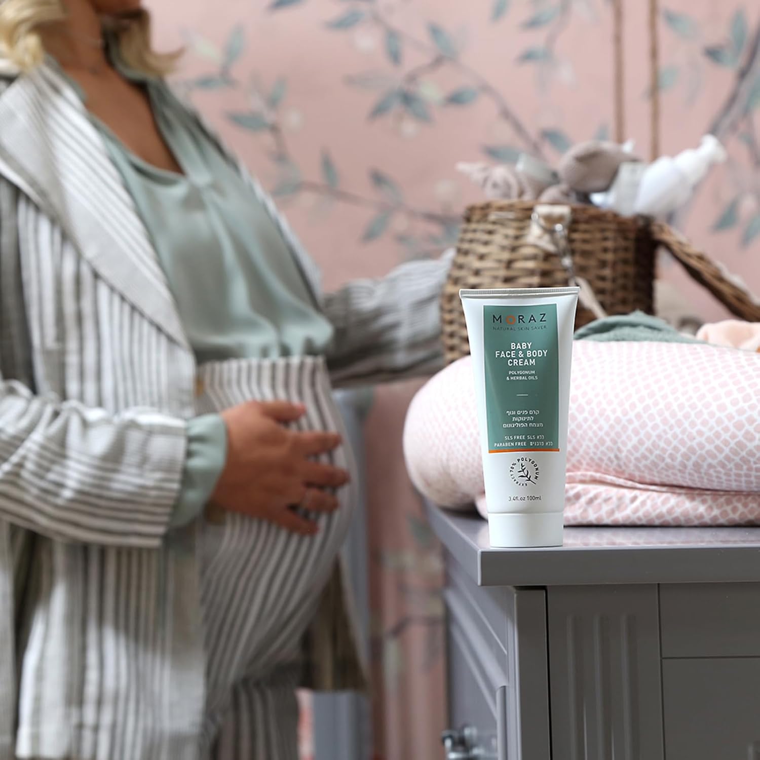 Moraz Natural Polygonum Herbal Extract, Jojoba And Sea Buckthorn Oils Face & Body Cream For Baby, Soothes And Protects Babies' Skin