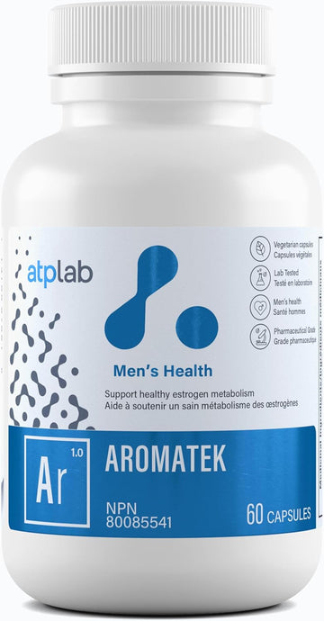 Atp Lab - Aromatek 60 Capsules 30-Day Supply - Men’S Health Formula - Helps To Support Healthy Estrogen Metabolism, Maintain Healthy Skin And Immune Function