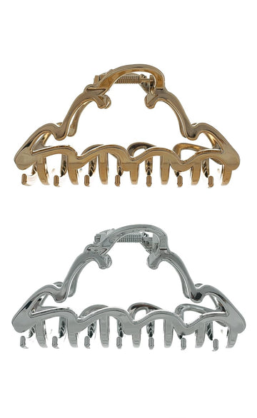 Ouidad Made For Curls Xl Claw Clips, Gold And Silver, 2 Count