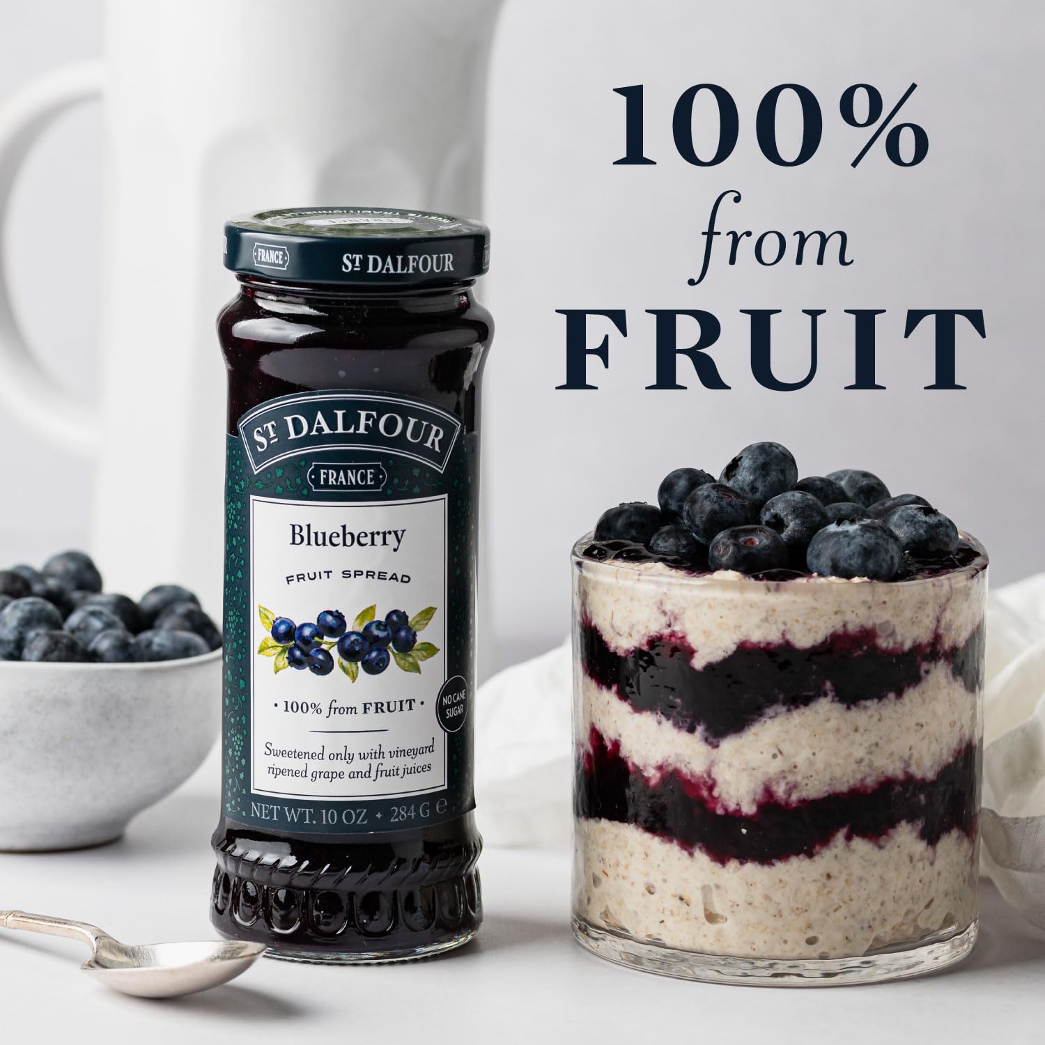 St. Dalfour French Grape Fruit Spread - 10Oz - 100% From Fruit, No Artificial Ingredients, Non-Gmo, No Cane Sugars, All Natural, Made In France : Grocery & Gourmet Food