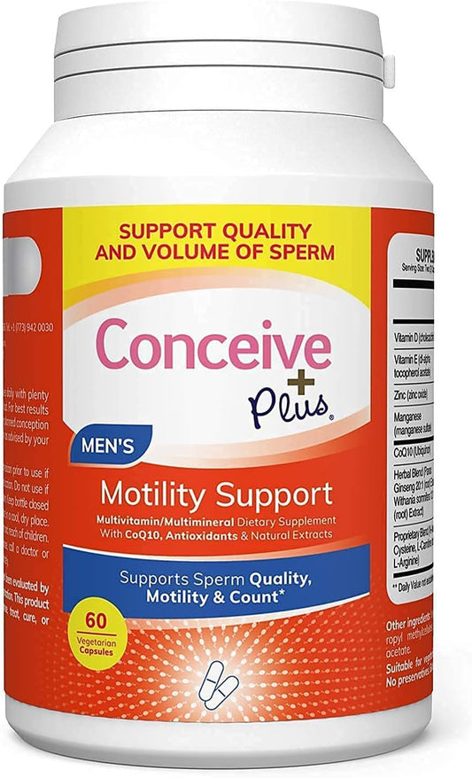 Conceive Plus Mens Fertility and Motility Bundle, Supports Healthy Male Fertile Health and Boost Volume, Fertility Lubricant 2.5 Ounce