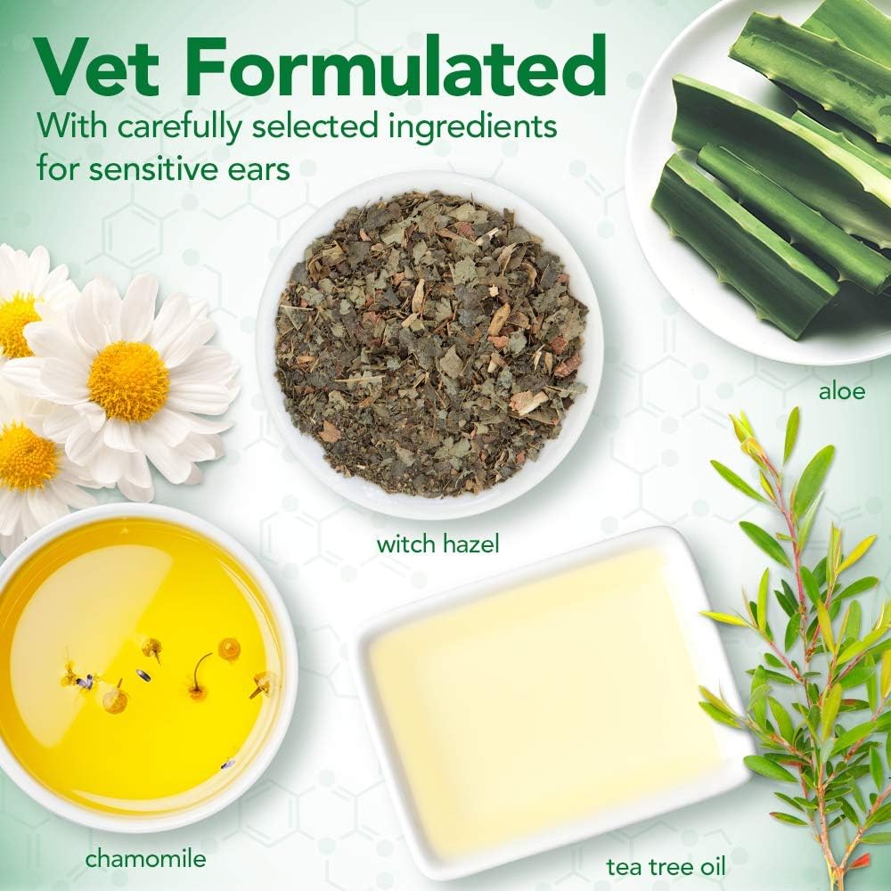 Vet's Best Dog Ear Cleaner Kit | Multi-Symptom Ear Relief | Wash & Dry Treatment | Alcohol-Free 4 Fl Oz (Pack of 2) : Pet Ear Care Supplies : Pet Supplies