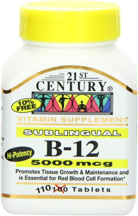 21st Century B-12 5000 Mcg Sublingual Tablets, 110-Count (Pack of 2)