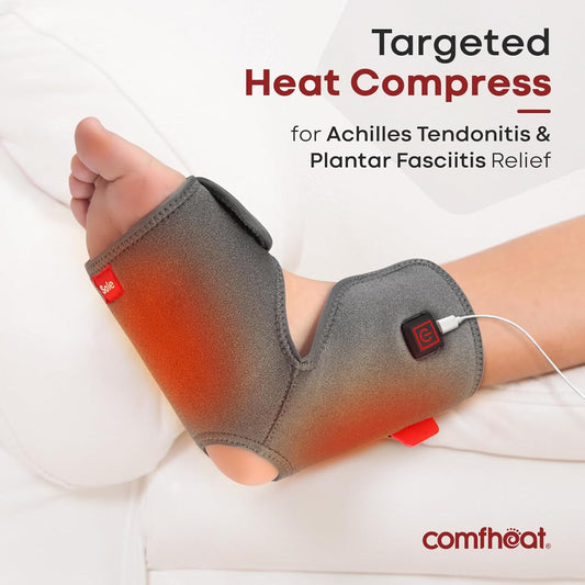 Heating Pad For Achilles Tendonitis, Plantar Fasciitis, Usb Foot Heating Pad For Pain Relief Heel Spur, 45 Mins Auto Shut Off, Adjustable For Men Women