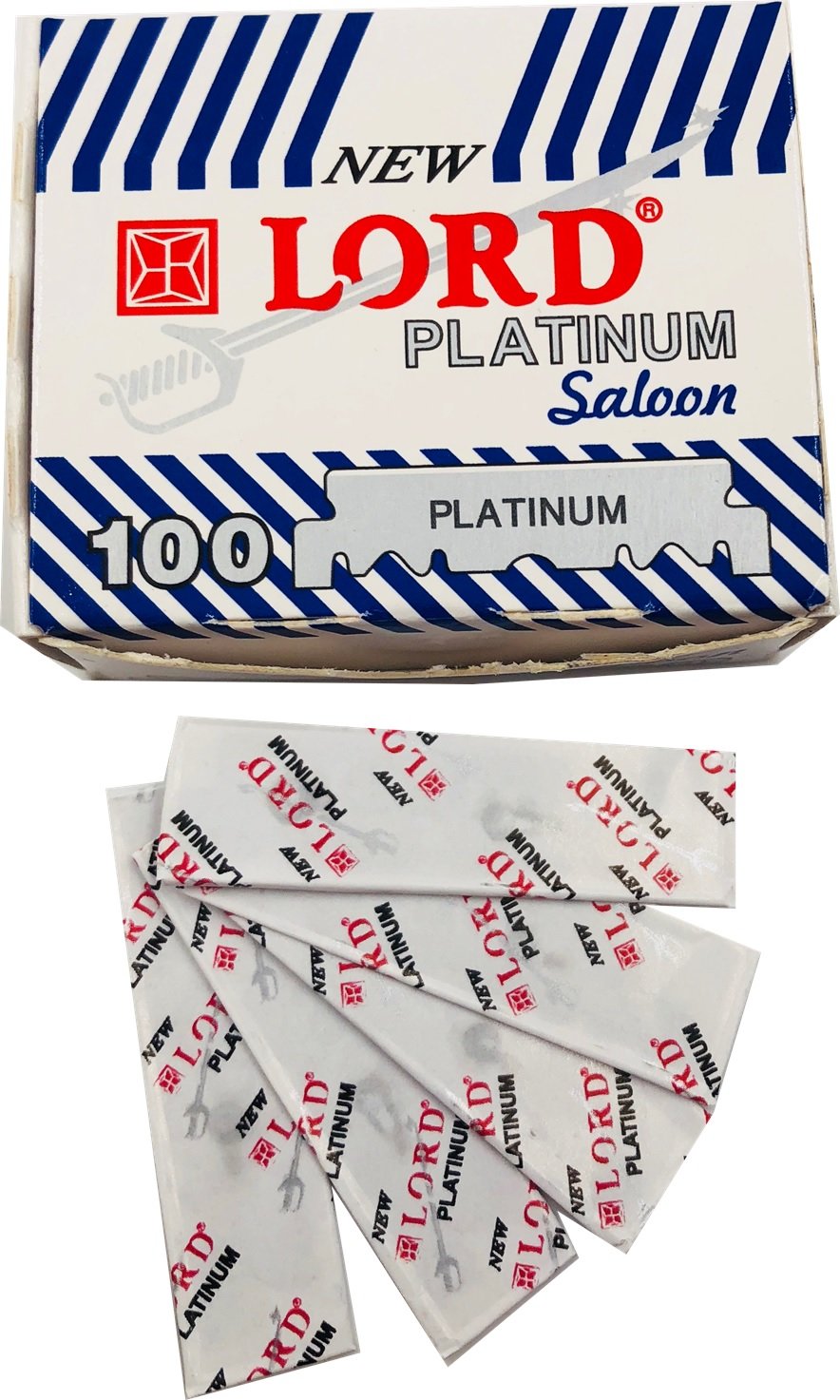 Lord Platinum Single Edge Razor Blades, 100 Blades