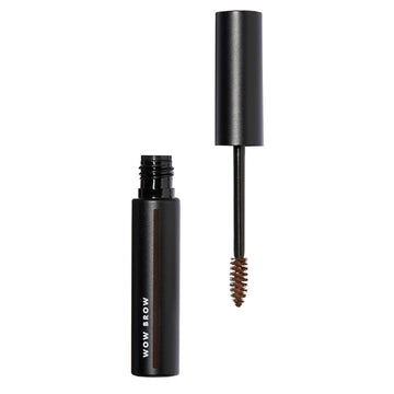 E.L.F. Wow Brow Gel, Volumizing, Buildable, Wax-Gel Hybrid, Creates Full, Voluminous-Looking Brows, Locks Brow Hairs In Place, Brunette, Fiber-Infused, 0.12 Oz