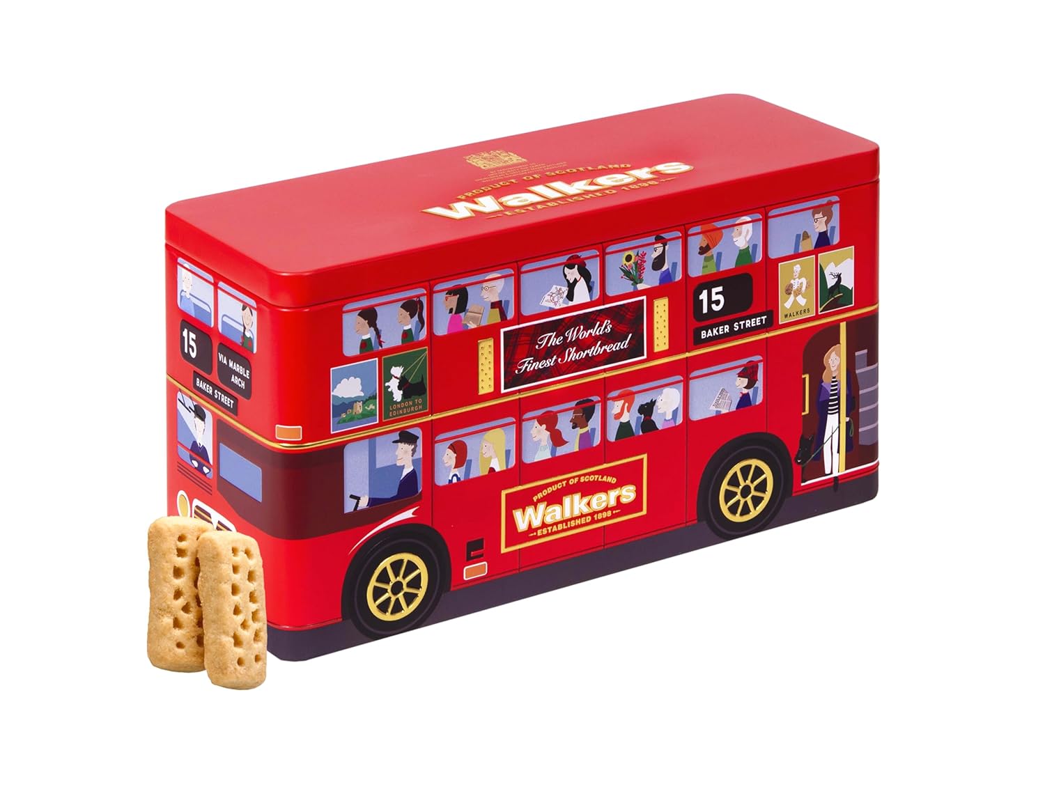 Walker'S Shortbread London Bus Commemorative Tin, All-Butter Shortbread Cookies, 8.8 Oz