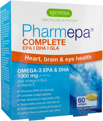 Pharmepa Complete Omega 3 Epa Dha 1000Mg, High Strength Wild Fish Oil 76 Grams